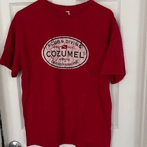 Red Cozumel Graphic T-Shirt